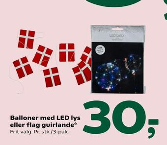 Coop 365 Balloner med LED lys eller flag guirlande tilbud