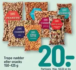 REMA 1000 Trope nødder eller snacks 150-425 g tilbud