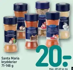 REMA 1000 Santa Maria krydderier 71-148 g tilbud