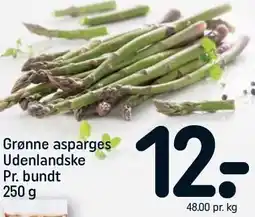 REMA 1000 Grønne asparges Udelandske Pr. bundt 250 g tilbud