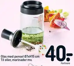 REMA 1000 Glas med pensel Ø7XH15 cm til olier, marinader mv tilbud