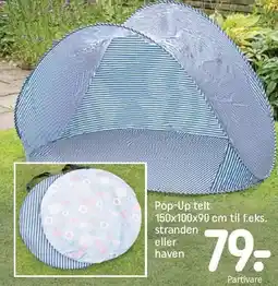 REMA 1000 Pop-Up telt 150x100x90 cm til f.eks. Standen eller haven tilbud