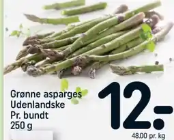 REMA 1000 Grønne asparges udenlandske tilbud