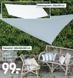 Solsejl grå eller natur
