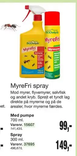 Harald Nyborg MyreFri spray tilbud