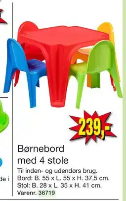 Harald Nyborg Børnebord med 4 stole tilbud