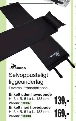 Harald Nyborg Selvoppusteligt liggeunderlag tilbud