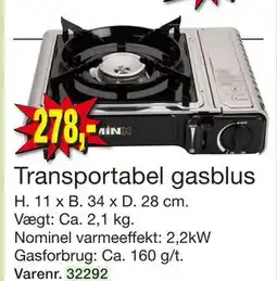 Harald Nyborg Transportabel gasblus tilbud