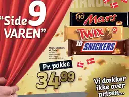 Fakta Tyskland Mars, Snickers el. Twix tilbud