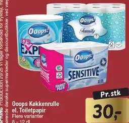 Fakta Tyskland Ooops Køkkenrulle el. Toiletpapir tilbud