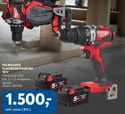 Davidsen MILWAUKEE SLAGBOREMASKINE 18 V tilbud