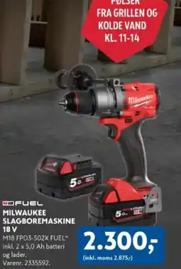 Davidsen MILWAUKEE SLAGBOREMASKINE 18 V tilbud