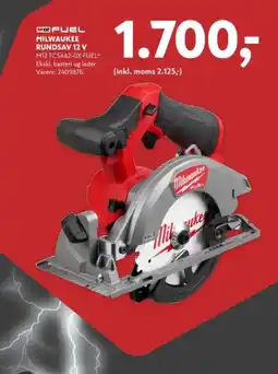 Davidsen M12 FUEL MILWAUKEE RUNDSAV 12 V tilbud