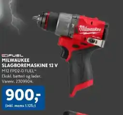 Davidsen M12 FUEL MILWAUKEE SLAGBOREMASKINE 12 V tilbud