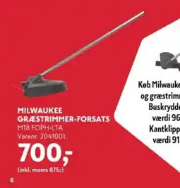 Davidsen MILWAUKEE GRÆSTRIMMER-FORSATS tilbud