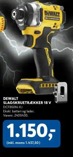 Davidsen DEWALT SLAGSKRUETRÆKKER 18 V tilbud