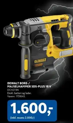 Davidsen DEWALT BORE-/ MAJSELHAMMER SDS-PLUS 18 V tilbud