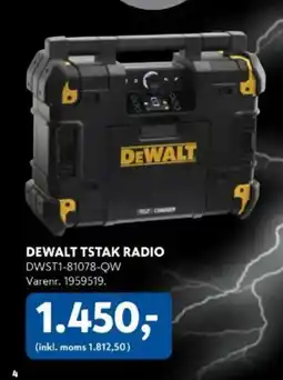 Davidsen DEWALT TSTAK RADIO tilbud