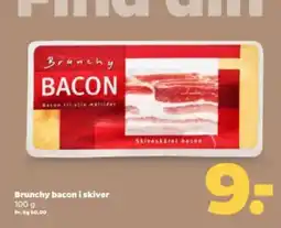 Netto Brunchy bacon i skiver tilbud