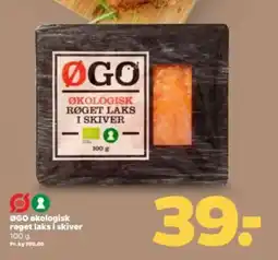 Netto OGO ekologisk røget laks i skiver tilbud