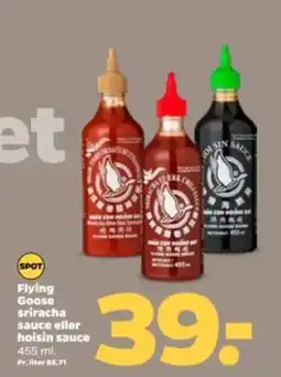 Netto Flying goose sriracha sauce eller hoisin sauce 455 ml. tilbud