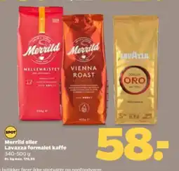 Netto Merrild eller Lavazza formalet kaffe tilbud