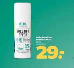 Netto Hello Sensitive solstift SPF30 tilbud