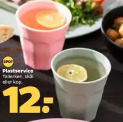 Netto Plastservice Tallerken, skål eller kop. tilbud