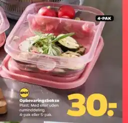 Netto Opbevaringsbokse Plast. Med eller uden ruminddeling. tilbud