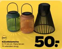 Netto Solcellelanterne h: 17-24 cm. flere farver. til udendørs brug. tilbud