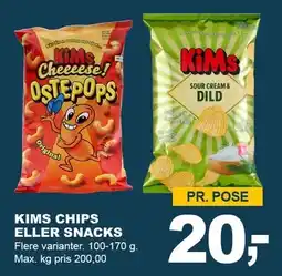 Let-Køb KIMS CHIPS ELLER SNACKS tilbud