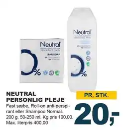 Let-Køb NEUTRAL PERSONLIG PLEJE tilbud