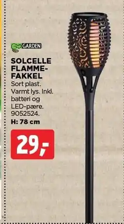 jem & fix SOLCELLE FLAMMEFAKKEL tilbud
