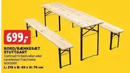 jem & fix BORD/BÆNKESÆT STUTTGART tilbud