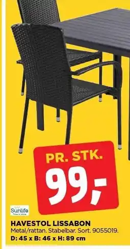 jem & fix HAVESTOL LISSABON tilbud