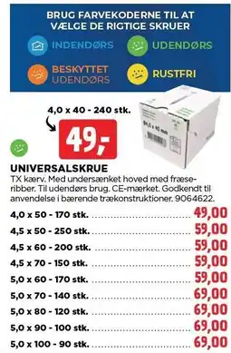 jem & fix UNIVERSALSKRUE tilbud