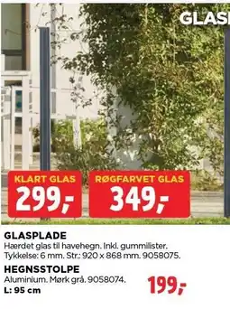 jem & fix GLASPLADE ELLER HEGNSTOLPE tilbud