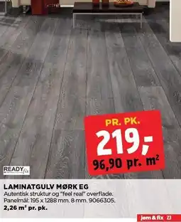 jem & fix LAMINATGULV MØRK EG tilbud