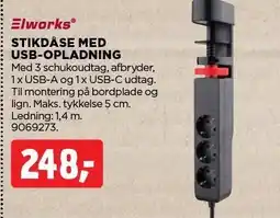 jem & fix STIKDÅSE MED USB-OPLADNING tilbud