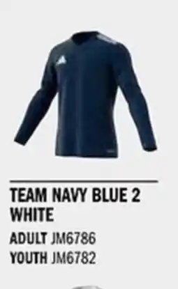 Sport Direct ADIDAS Jersey longsleeve T ICON25 JSY L Team navy blue 2 white tilbud