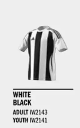 Sport Direct ADIDAS Jersey STRIPED 24 JSY White black tilbud