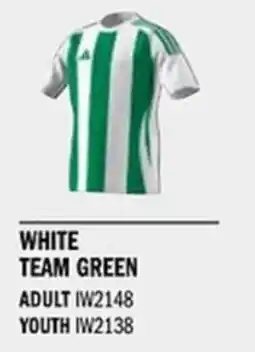 Sport Direct ADIDAS Jersey STRIPED 24 JSY White team green tilbud