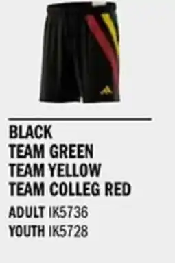 Sport Direct ADIDAS Short FORTORE23 SHO Black Team green Team yellow Team colleg red tilbud