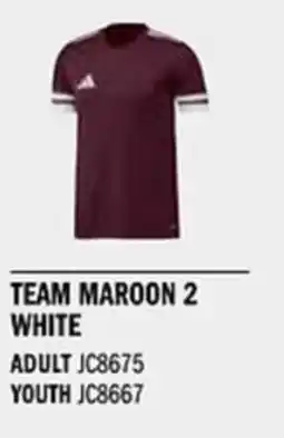 Sport Direct ADIDAS Jersey SQUA25 JSY Team Maroon 2 white tilbud
