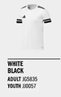 Sport Direct ADIDAS Jersey SQUA25 JSY White black tilbud