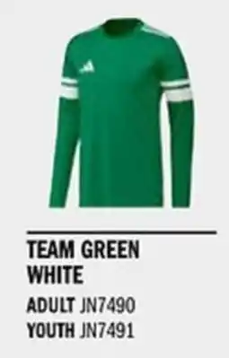 Sport Direct ADIDAS Jersey Longsleeve SQUA25 JSY L Team green white tilbud