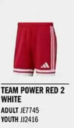 Sport Direct ADIDAS Short SQUA25 SHO Team power red 2 white tilbud