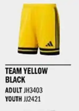 Sport Direct ADIDAS Short SQUA25 SHO Team yellow black tilbud