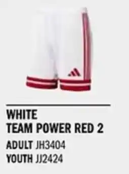 Sport Direct ADIDAS Short SQUA25 SHO White Team power red 2 tilbud