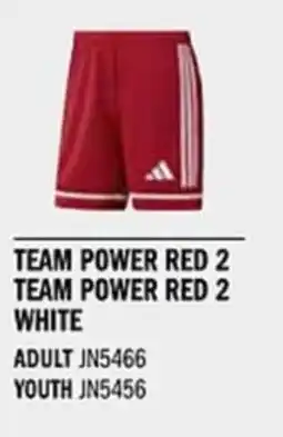 Sport Direct ADIDAS Short SQUA25 SHO Team power red 2 Team power red 2 white tilbud